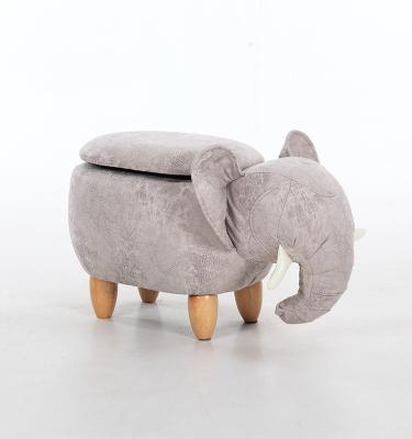 China Home Children's Elephant Shaped Stool Small Storage Cartoon Bench Animal Stool Low for sale