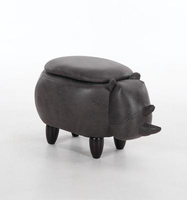 China Cute Little Storage Stool Animal Rhino Sit Stool for sale