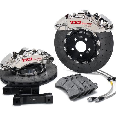 China TEI Racing S60 Explor Brake Kit 6piston Big Bore With Carbo 378/405mm Ceramic Disc Rotor For AMG W464 W463 G500 G63 G Class W464 G500 for sale