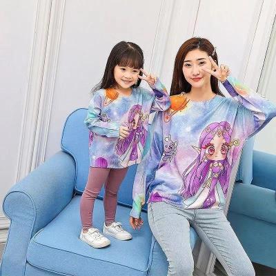 China Factory Outlet Customizable Anti-pilling Mother And Daughter Same Family Clothes Two Piece Set for sale