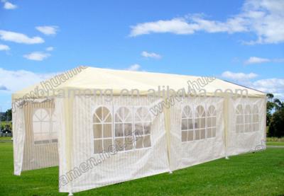 China Large steel outdoor PE party tent with windows 3x9m for sale