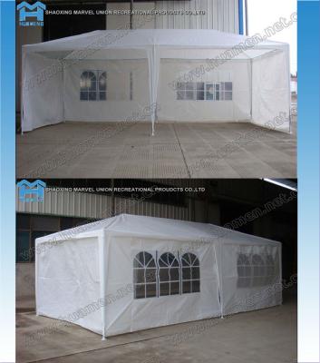 China Beautiful white steel PE party tent with 3x6m windows for sale