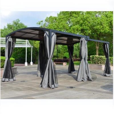 China Modern Outdoor Retractable Solid Roof Gazebo Hard Top Carport 10x20ft Metal Gazebo for sale