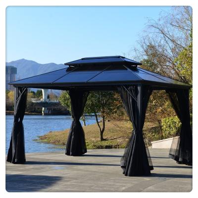 China Pavilion Hard Top House 3x4m All Season Hardtop Gazebo Solid Roof Permanent Gazebo 10x13ft for sale