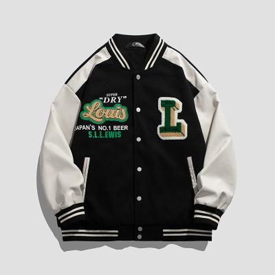 China Low MOQ logo varsity jacket men's promotion durable varsity jacket men's classic QUICK DRY custom breathable jacket classic for sale