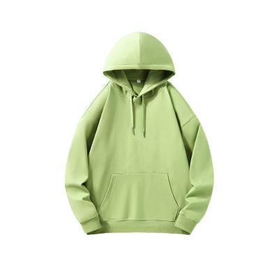 China Customized Men's Unisex Pullover Parride High Quality Raw Edge Drop Shoulder Pullover Combed Cotton Sports Comfy Loose Hoodie for sale