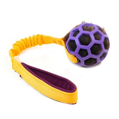 China Viable Sheepskin In JW Pet Roller With Handle Hour Tug Toy Adiathermal Power Durable Dog Toy for sale