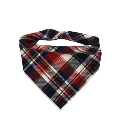 China Padded Buffalo Plaid Dog Bandana 2 Pack Cotton Bandanas Handkerchiefs Scarves Triangle Bibs Accessories for Small Medium Large Dogs for sale