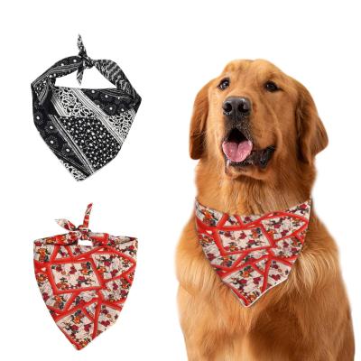 China Segarty Padded 2 PCS Triangle Dog Scarves Plaid Fabric Bulk Bandanas Purse Scarves For Small Medium Dogs Puppies for sale