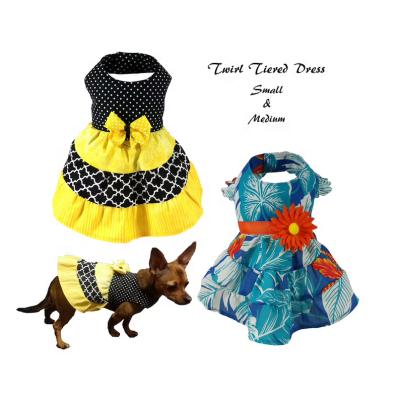 China Viable New Pirouette Tiered Dress Sewing Patter SMALL and MEDIUM Dog Clothes Dog Dress for sale