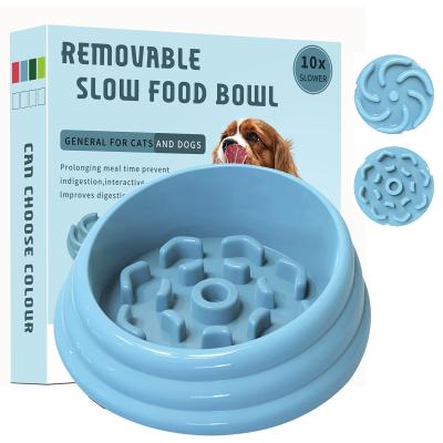 China Automatic Slow Bowl 2-in-1 Removable Pet Feeder Slow Feeder Diet Control Maze Bowl for Small and Medium Dogs and Cats for sale