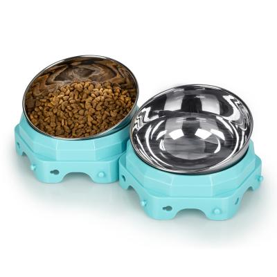 China Cat Bowls Automatic Raised Dog Bowls With 2 Stainless Steel Bowls 2021 New Launch Sale for sale