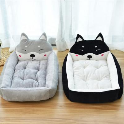 China Removable Warm Soft Pet Mat Supplies Modern Pet Bed Cover Cartoon Pet Mattress Large Dog Removable Bed Winter for sale