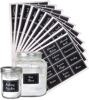 China Waterproof+Eco-friendly Chalkboard Spice Jar Labels Stickers for Office Storage Organization and Kitchen Pantry Labels for sale