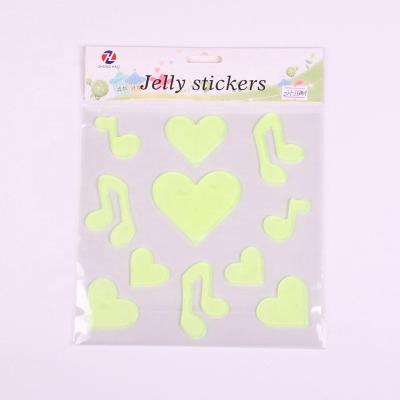 China Decorative Noctilucent Jelly Sticker 3d Jelly Sticker Glow-in-the-Dark Sticker for sale