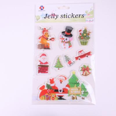 China Europe Hot Selling Jelly Sticker Kids Jelly Sticker Holiday Decoration Printing Gel Sticker 4 UV Color for sale