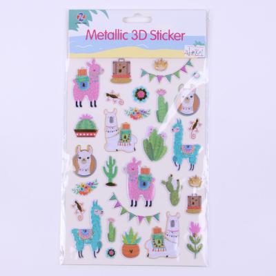 China Waterproof+Eco-friendly 3D Metallic Cute Cartoon Sticker Decorative Sticker for sale