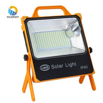 China Canpacity Outdoor Waterproof Camping Emergency High Top Rechargeable Solar Portable Flood Light for sale