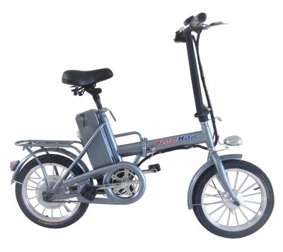 China 16'' Battery Powered Bicycle 250w brushless motor mini Folding electric e bike for sale