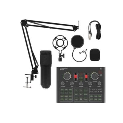 China Live broadcast sound card set live broadcast k-song computer recording sound card set microphone mobile phone live broadcast equ à venda