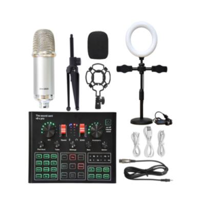 China Live broadcast sound card set live broadcast k-song computer recording sound card set microphone mobile phone live broadcast equ for sale