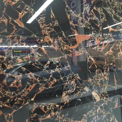 China Modern Luxury Marble Chinese Xiamen Athens Portoro Tiger Gold Slab Marble For Black Wall Slab Tile and Black Marble With Gold Vein for sale