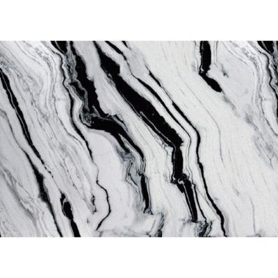 China Modern Artificial Panda Marble Black And White Countertop 1200 X 2500 Kitchen Stone Slab Marble, White Marble With Black Vein Green Veins for sale