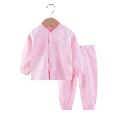 China Anti-wrinkle spring cotton pajamas for infants and children girl's costume kids clothing wholesale for sale