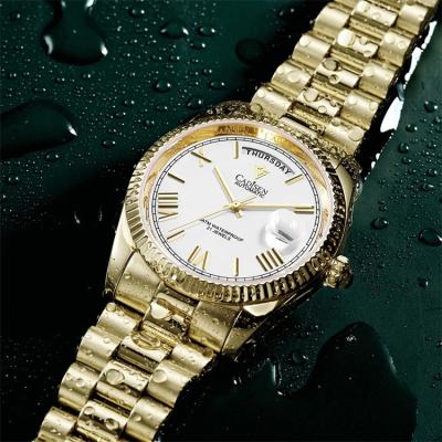 China CADISEN C8185 automatic mechanical business new top luxury watch brand date movement waterproof men's wristwatch for sale