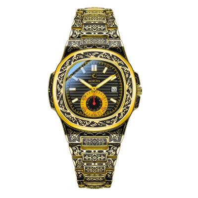 China Hip Hop Style Brand Iced Out Diamond Watch Quartz Gold HIP HOP Watches With CZ Luxury Digital Female Relogio Feminino Watch Brands for sale