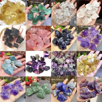 China Feng Shui Wholsale Natural Crystal Stones Fluorite Rare Raw Gemstone Amethyst Obsidian Rock Specimen Reiki Healing Mineral Collection Diy for sale