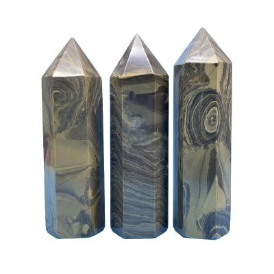 China Wholesale China Tornado Natural Stone Crystal Quartz Polished Turquoise Tower Point Healing Energy Gift Bulk Spiritual Home Decor for sale