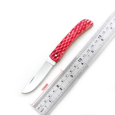 China Non-variable Pocket Knives Scare Bone Handle Mirror Blade Portable Folding Knife for sale