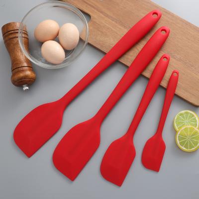 China Sustainable Heat Resistant Silicone Spatula Scraper For Baking Cake Nonstick Heat Resistant Bake Ware Spatulas for sale