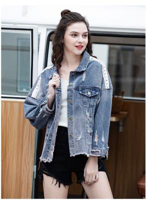 China ODM OEM Spring Ladies Jackets Coats Long Sleeve Denim Jacket for sale