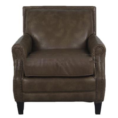 China Storage Custom Printed High Quality Modern Casual Leather Chair Brown Leather Armchairs for sale