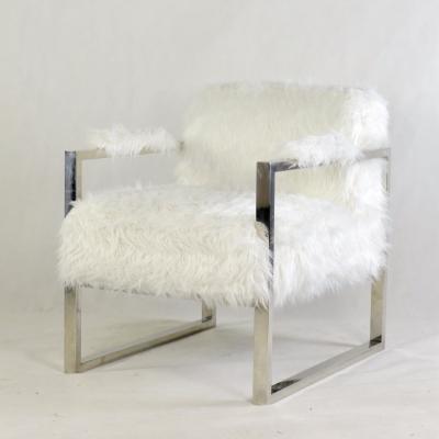 China OEM High End Faux Fur Steel Relax Chair For Sale for sale