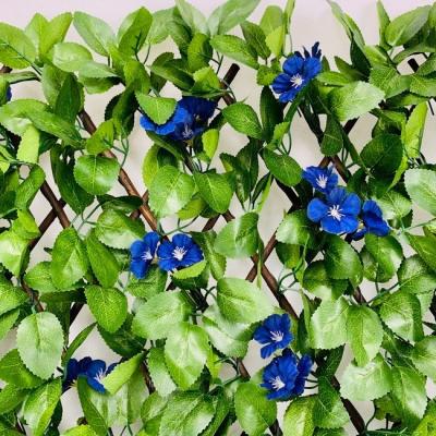 China Factory Direct Sales 24 Flower Leaf Wall Leaf Wall Leaf Fence Easily Assembled Artificial Balcony Fence Netting With Artificial Leaves for sale