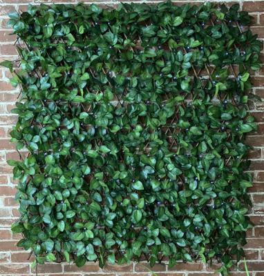 China Easily Assembled Artificial Leaf Hedge Screening Artificial Garden Trellis LED Light Expanding Vertical Garden for sale