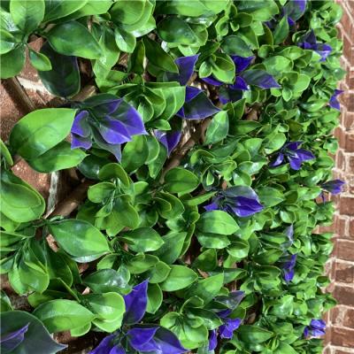 China Easily Assembled Artificial Plant Green Boxwood Hedge Plastic Flower Wall For Vertical Garden Home Decoration for sale