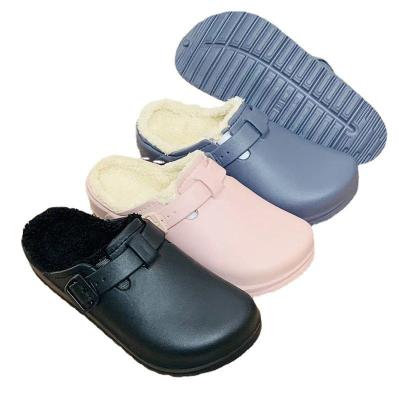 China Fashion Trend Winter Cotton Medical Slippers Waterproof Hospital Slipper With Fur Nurse Slipper Doctor Slippers for sale