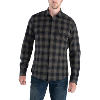 China Best Selling Autumn Plaid Printed Long Sleeve Men's Casual Shirts With Button for sale