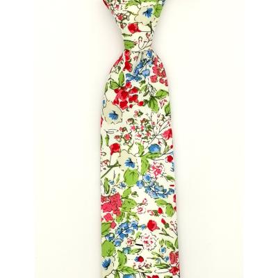 China 2021 New Design Flower Printed Cotton Men's Colorful Floral Ties for sale