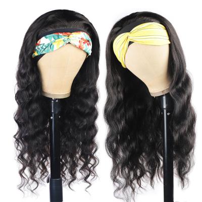 China Silky Headband Wigs Wholesale Price Scarf Wig Headband Headband Wigs For Women Water Wave Gluess Headband Wigs Hair Color for sale