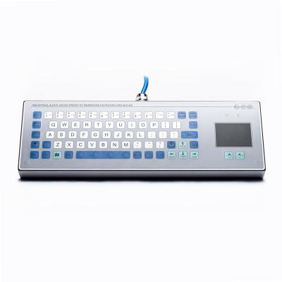 China Custom waterproof sealed desktop IP68 explosion-proof membrane keyboard industrial membrane keyboard explosion-proof with touchpad for sale