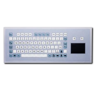 China Waterproof Membrane Metal Keyboard IP66 Medical Grade Metal Keys Industrial Flat Membrane Keyboard With Touchpad for sale