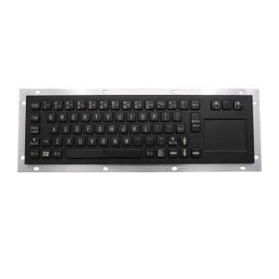 China Waterproof Panel Stand Metal Stainless Steel Kiosk Black Industrial Waterproof Keyboard With Built-in Touchpad for sale