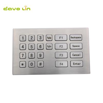 China Industrial Kiosk 22 Keys Metal Keypads Stainless Steel Kiosk Keypad For Vending Machine Kiosk for sale