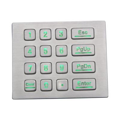 China Industrial Metal Backlit Keypad DAVO LIN IP65 USB Full LED Lighting Keypad for sale