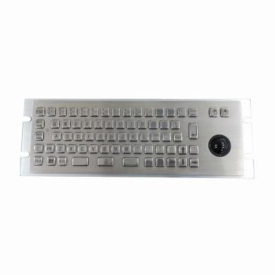 China IP65 Kiosk Plug & Play Metal Industrial Keyboard with Trackball USB Stainless Steel Keypad Rugged Metal Keyboard for sale